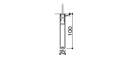 インターライン直付け嵌合 製品断面図