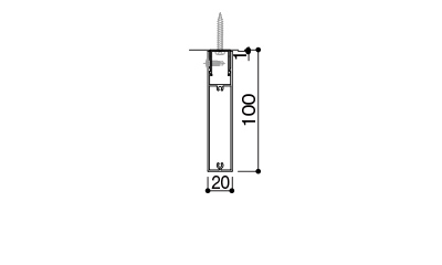 インターライン直付け嵌合 製品断面図