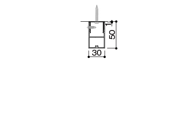 インターライン直付け嵌合 製品断面図