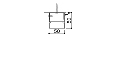 インターライン直付け嵌合 製品断面図