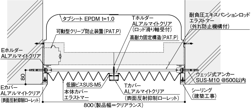 M35-EUEW~M60-EUEW/可動量350~600mm対応型